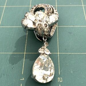 Stunning Silver and Crystal Brooch